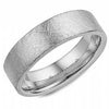 White Gold Wedding Band Brushed