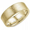 Yellow Gold Wedding Band Brushed, Textured