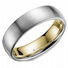 White Gold Wedding Band Brushed