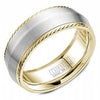 White Gold Wedding Band Brushed