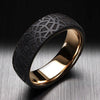 Rose Gold Carbon Fiber Mens Band.