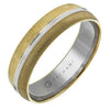 Yellow Gold Brushed Mens Band.