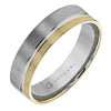 White Gold Brushed Mens Band.