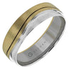 Yellow Gold Scalloped Mens Band.