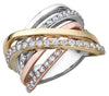 Yellow Gold, White Gold, Rose Gold Diamond Ring.