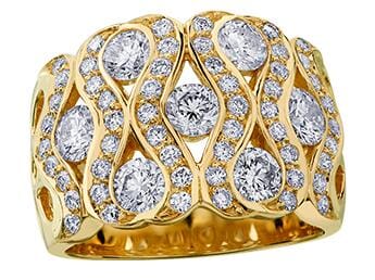 Yellow Gold Diamond Ring.