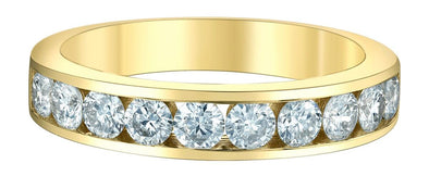 Yellow Gold Lab-Grown Diamond Band.