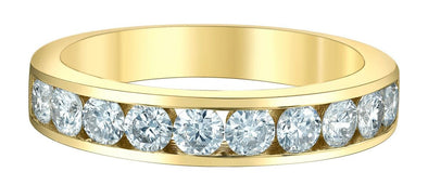 Yellow Gold Lab-Grown Diamond Band.