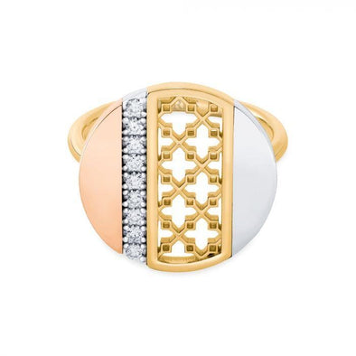 Tri-Gold Diamond Ring.