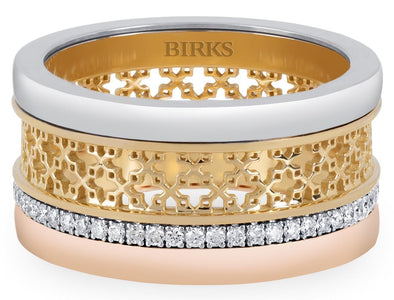 Tri-Gold Diamond Ring.