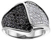 White Gold Black and White Diamond Ring.