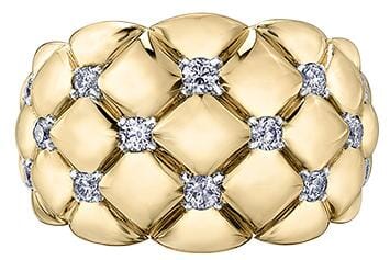 Yellow Gold Canadian Diamond Ring.