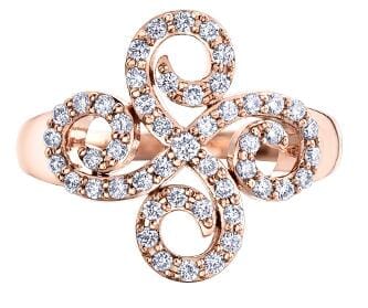 Rose Gold Diamond Ring.