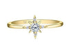 Yellow Gold Canadian Diamond North Star Ring.