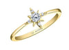 Yellow Gold Canadian Diamond North Star Ring.