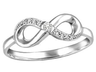 White Gold Canadian Diamond Infinity Ring.