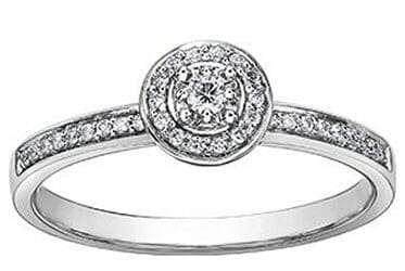 White Gold Canadian Diamond Ring.