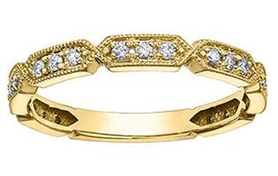 Yellow Gold Diamond Band.