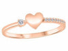 Rose Gold Canadian Diamond Heart Ring.