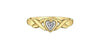 Yellow Gold Diamond Heart Ring.