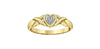 Yellow Gold Diamond Heart Ring.