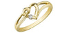 Yellow Gold Canadian Diamond Heart Ring.