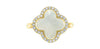 Yellow Gold Mother of Pearl, Diamond Ring.