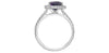 White Gold Amethyst, Diamond Ring.