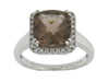 White Gold Smokey Quartz, Diamond Ring.