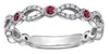 White Gold Ruby, Diamond Band.