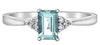 White Gold Aquamarine, Diamond Ring.