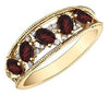 Yellow Gold Garnet, Diamond