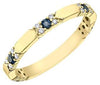 Yellow Gold Blue Sapphire, Diamond Ring.