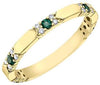 Yellow Gold Emerald, Diamond Ring.