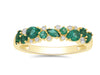 Yellow Gold Emerald, Diamond Ring.