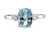 White Gold Aquamarine, Canadian Diamond Ring.