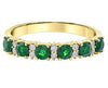 Yellow Gold Emerald, Diamond Ring.