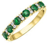 Yellow Gold Emerald, Diamond Ring.