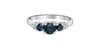 White Gold Blue Sapphire, Diamond Ring.