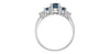 White Gold Blue Sapphire, Diamond Ring.