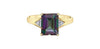 Yellow Gold Mystic Topaz, Diamond Ring.