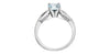 White Gold Aquamarine, Diamond Ring.