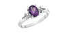 White Gold Amethyst, Diamond Ring.