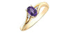 Yellow Gold Amethyst, Diamond Ring.