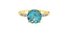 Yellow Gold Blue Topaz Ring.