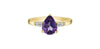 Yellow Gold Amethyst, Canadian Diamond Ring.