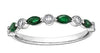 White Gold Emerald, Diamond Band.