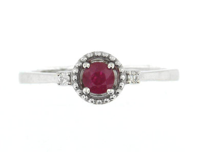 White Gold Ruby Ring.