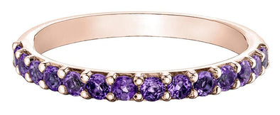 Rose Gold Amethyst Band.