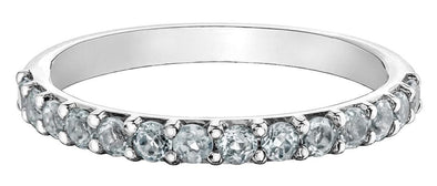 White Gold White Topaz Band.